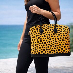 Louis Vuitton Yellow and Black Polka Dot KUSAMA Colab